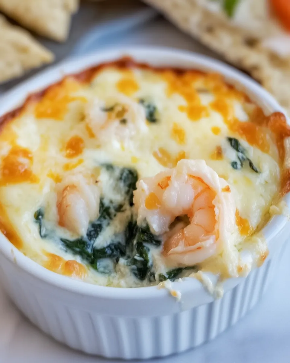 Classic Cheesy Shrimp and Spinach Dip image