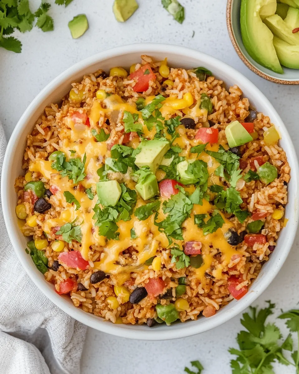 Quick Cheesy Taco Rice dish photo