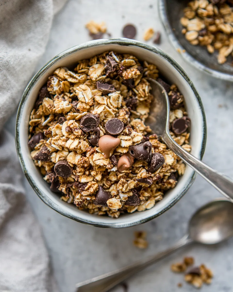 Fresh Chewy Chocolate Chip Cookie Granola. recipe image