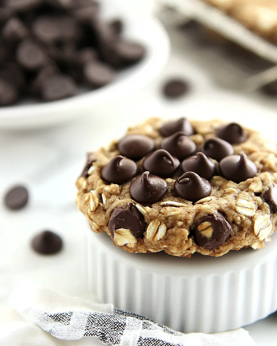 Classic Chewy Chocolate Chip Oatmeal Breakfast Cookie image