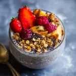 Tasty Chia Pudding with Grain Free Granola. recipe image