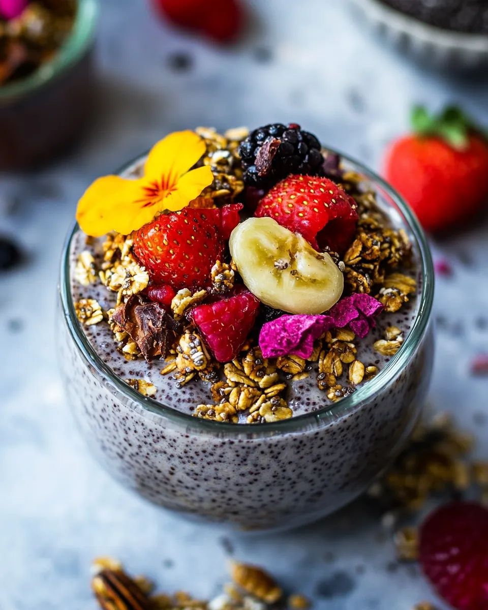 Fresh Chia Pudding with Grain Free Granola. image