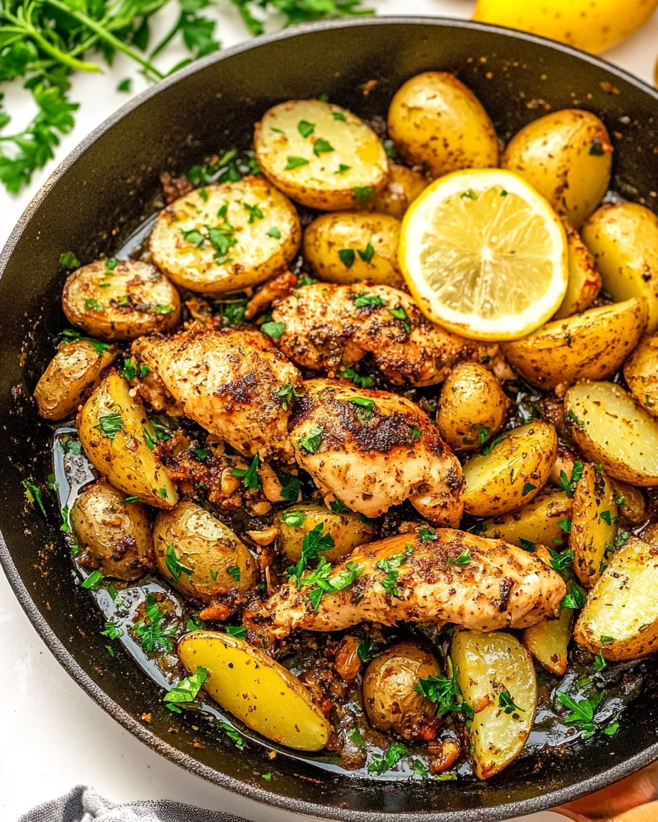 Delicious Chicken And Potato Skillet shot