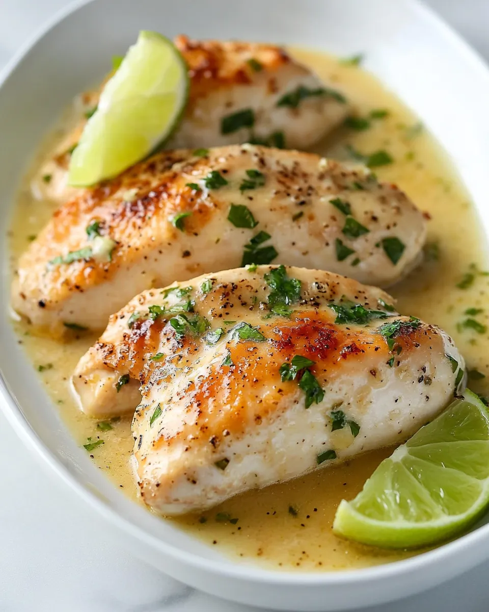 Savory Chicken with Lime Butter shot