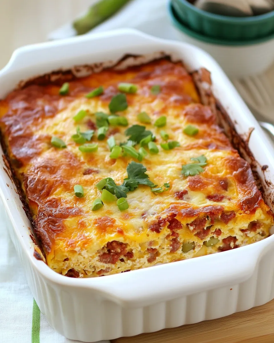 Homemade Chiles Rellenos Breakfast Strata with Optional Chorizo photo