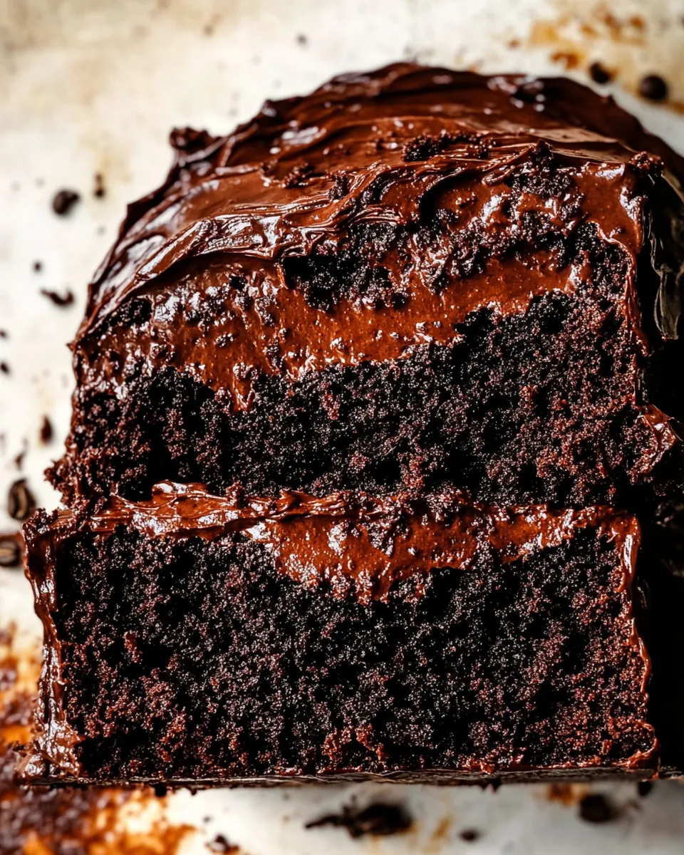 Homemade Chocolate Banana Cake with Espresso Fudge Frosting photo