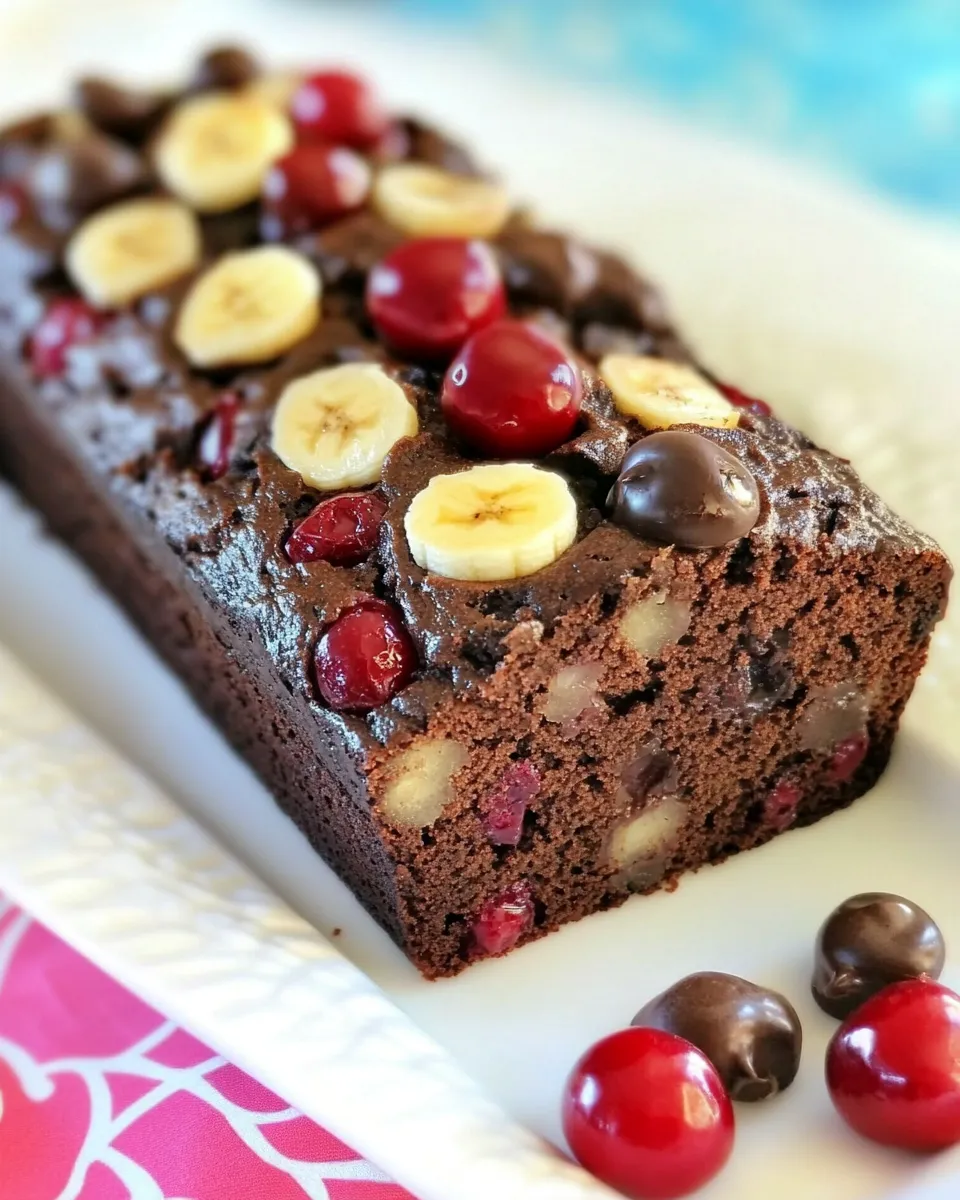 Classic Chocolate Cherry Banana Bread image
