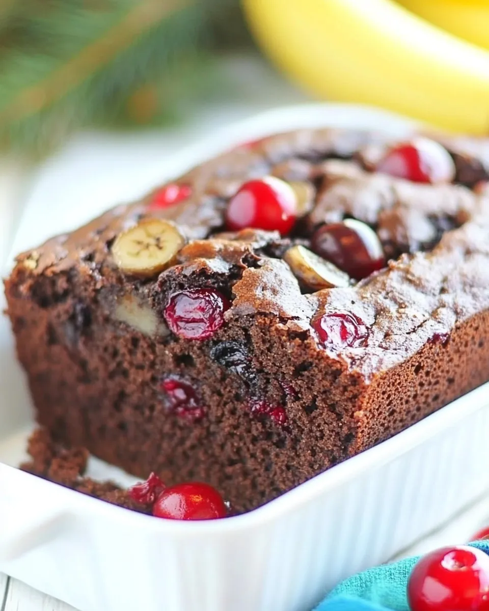 Easy Chocolate Cherry Banana Bread recipe photo