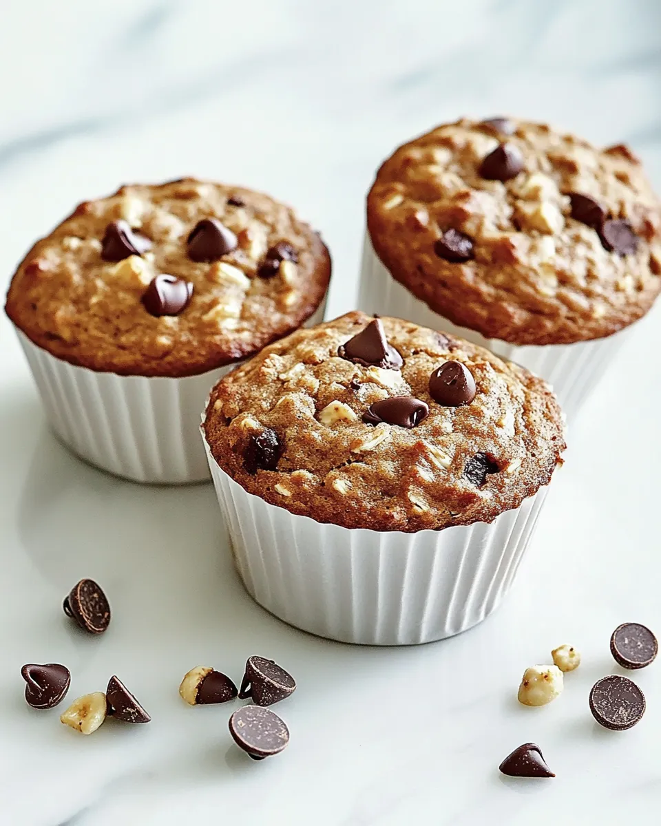 Delicious Chocolate Chip Banana Bread Muffins shot