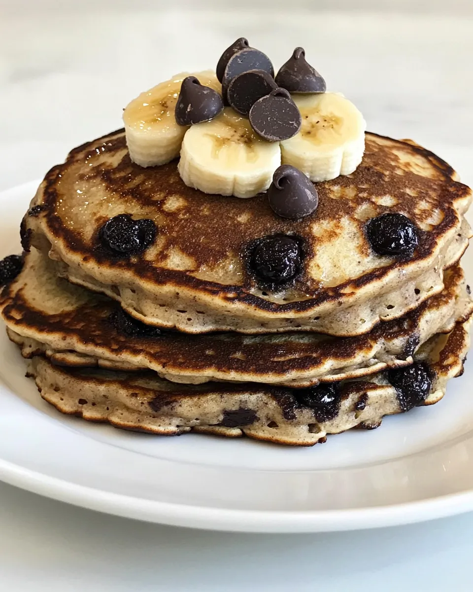 Homemade Chocolate Chip Banana Pancakes photo