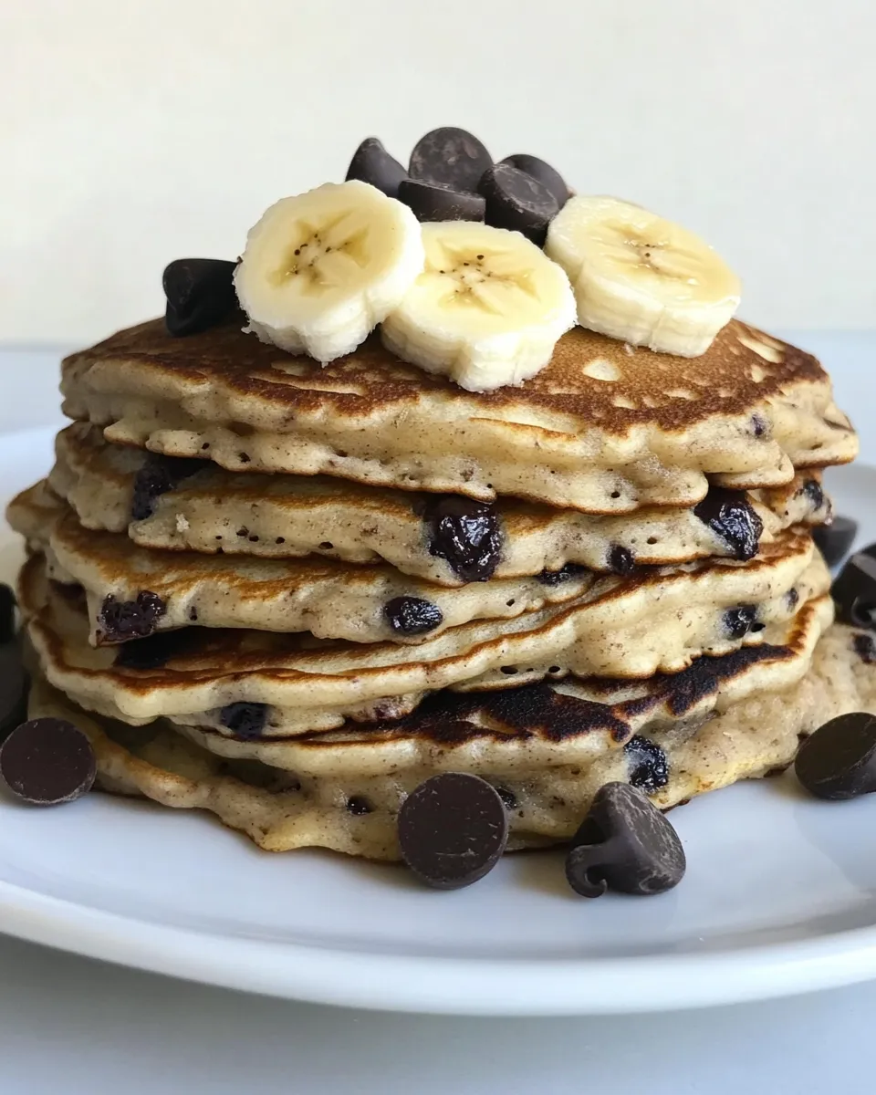 Easy Chocolate Chip Banana Pancakes recipe photo