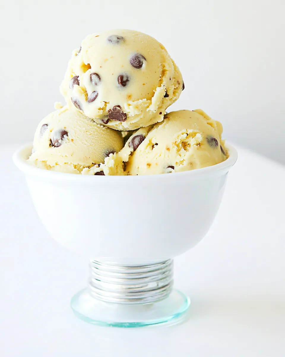 Homemade Chocolate Chip Cookie Dough Ice Cream photo