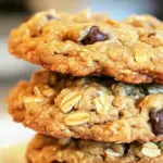 Homemade Chocolate Chip Peanut Butter Oatmeal Cookies Recipe photo