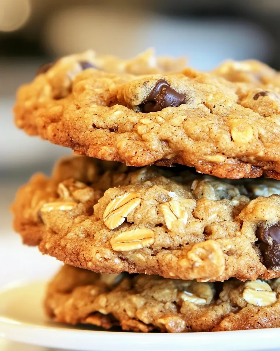 Homemade Chocolate Chip Peanut Butter Oatmeal Cookies Recipe photo