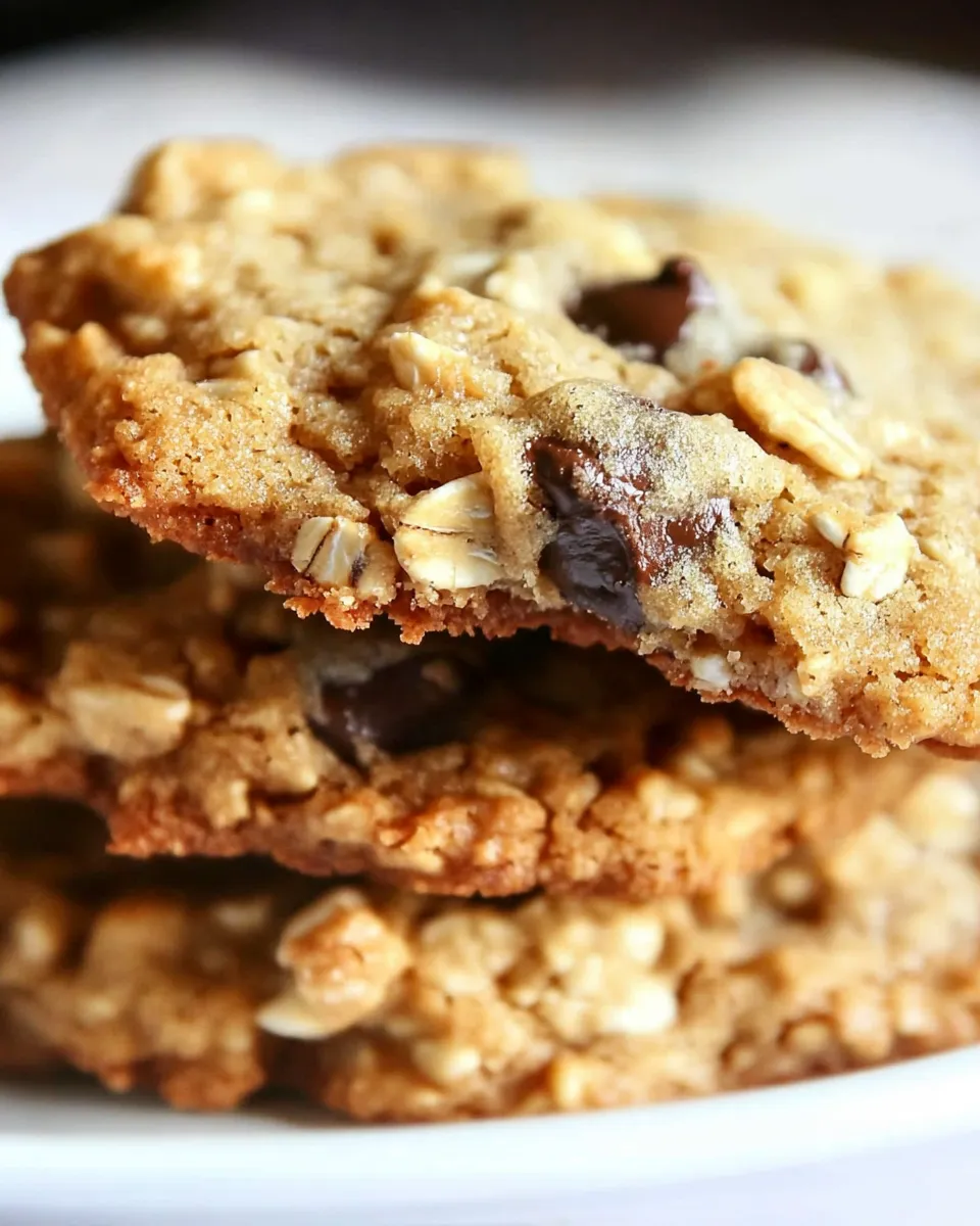 Classic Chocolate Chip Peanut Butter Oatmeal Cookies Recipe image