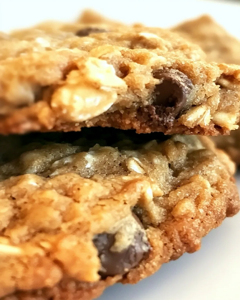 Delicious Chocolate Chip Peanut Butter Oatmeal Cookies Recipe recipe photo