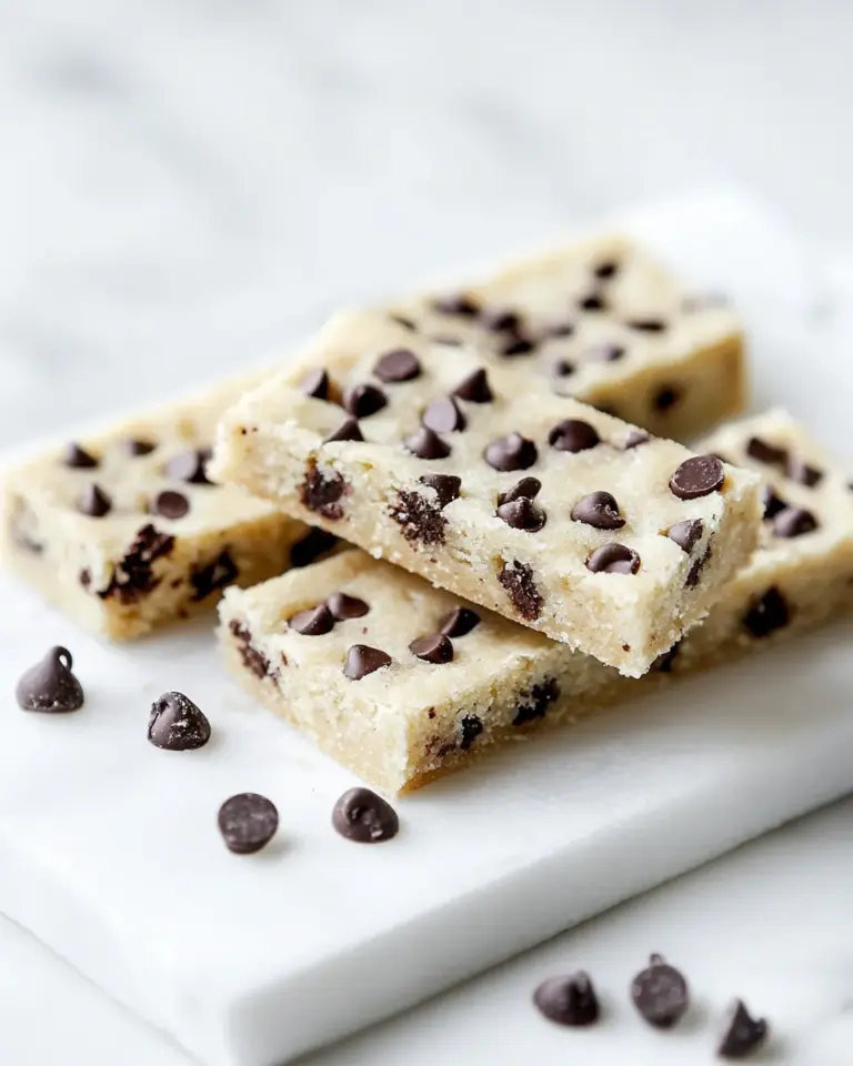 Homemade Chocolate Chip Shortbread Cookie Bars photo