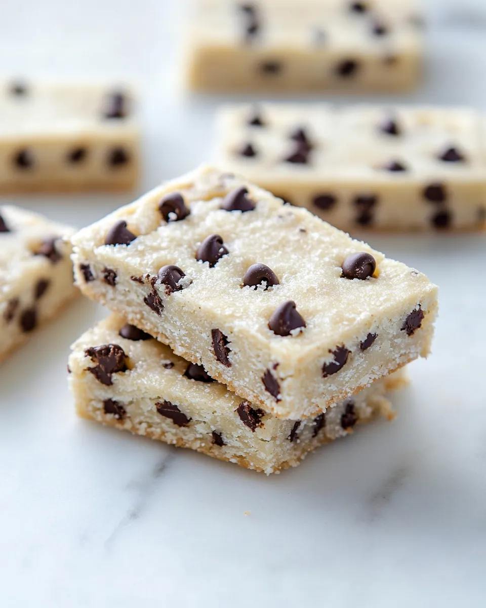Easy Chocolate Chip Shortbread Cookie Bars recipe photo