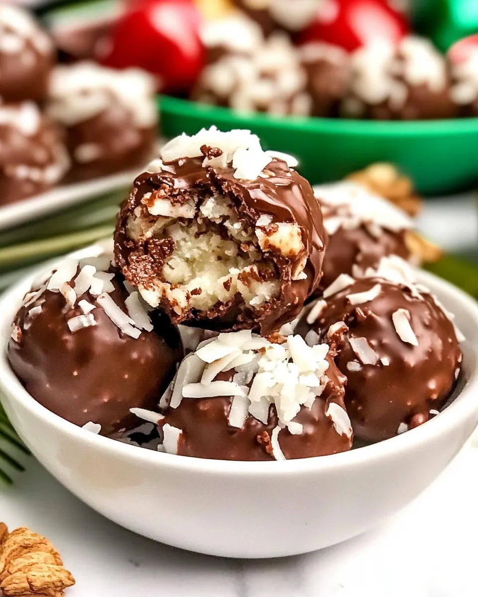 Homemade Chocolate Coconut Balls photo