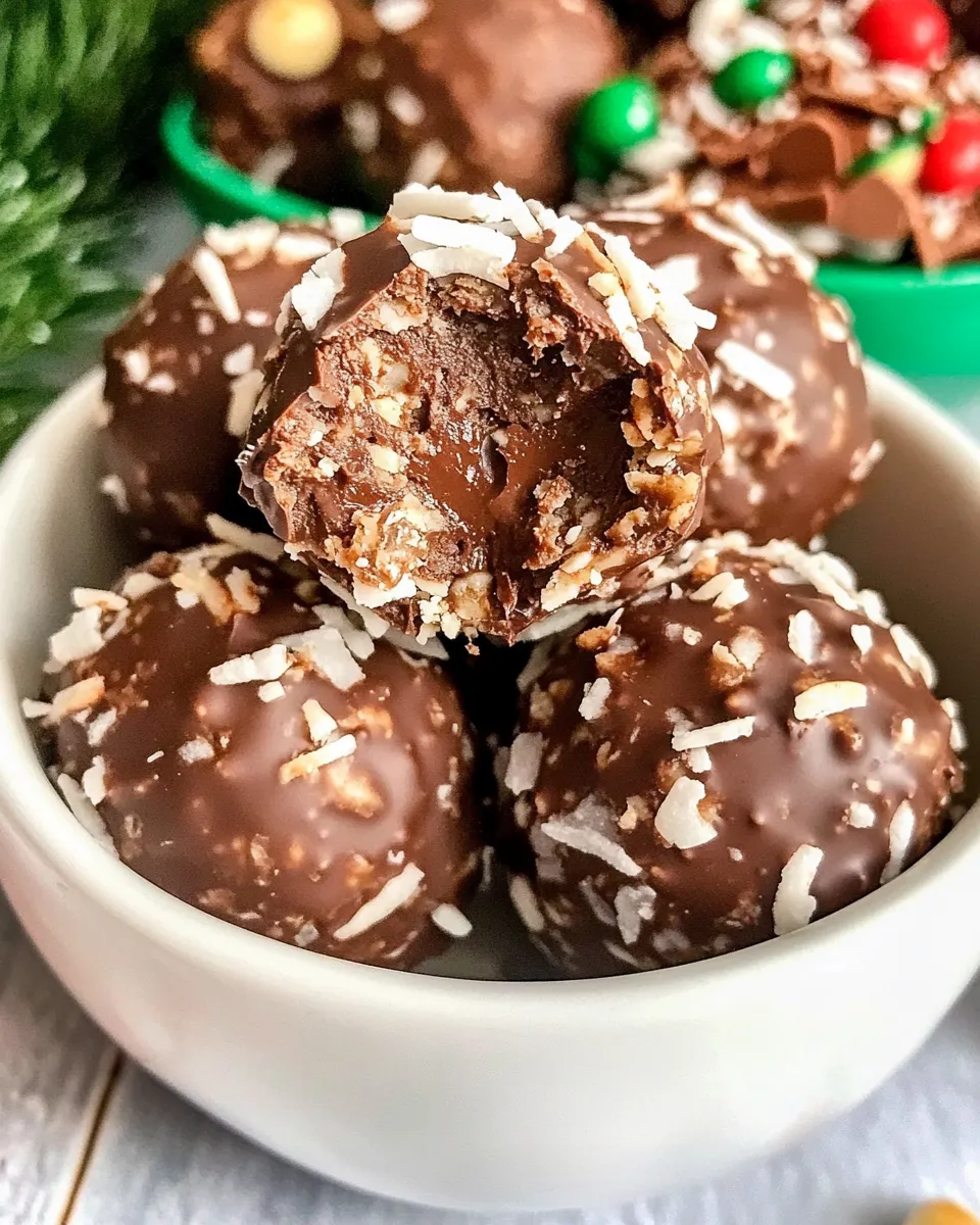 Best Chocolate Coconut Balls shot