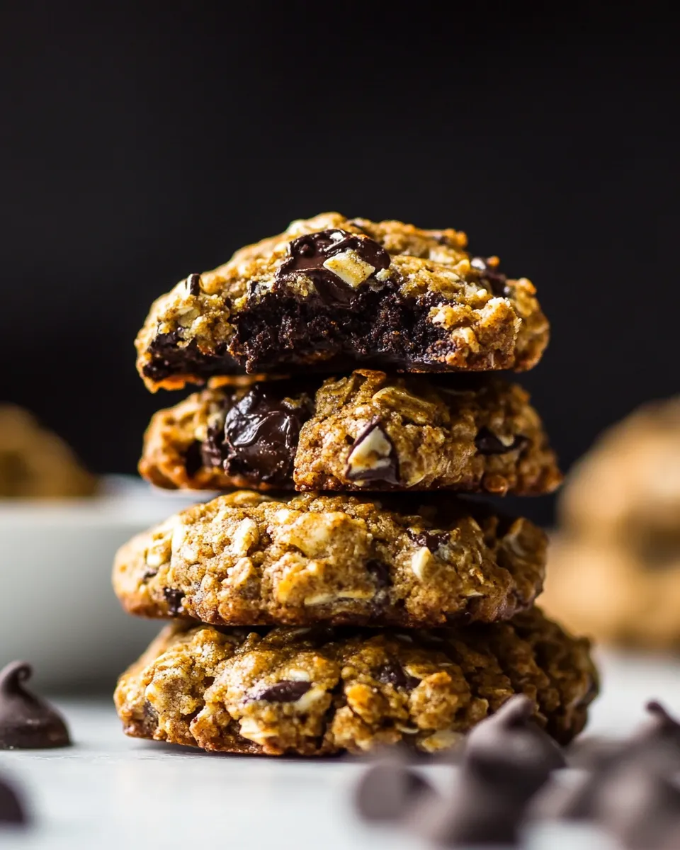 Homemade Chocolate Coconut Banana Bread Breakfast Cookies photo