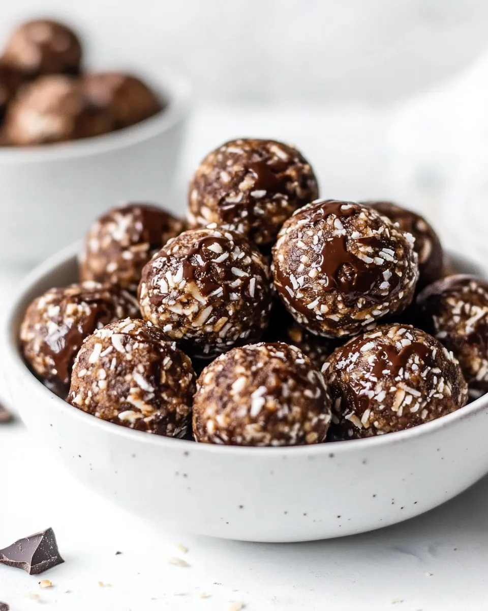 Easy Chocolate Coconut Date Balls image