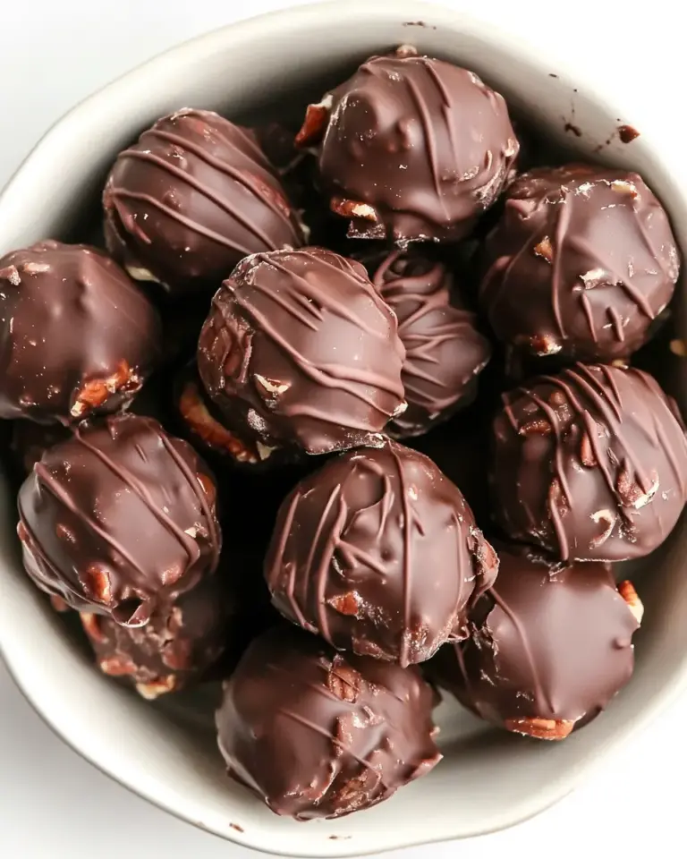 Homemade Chocolate Covered Pecan Butter Truffles photo