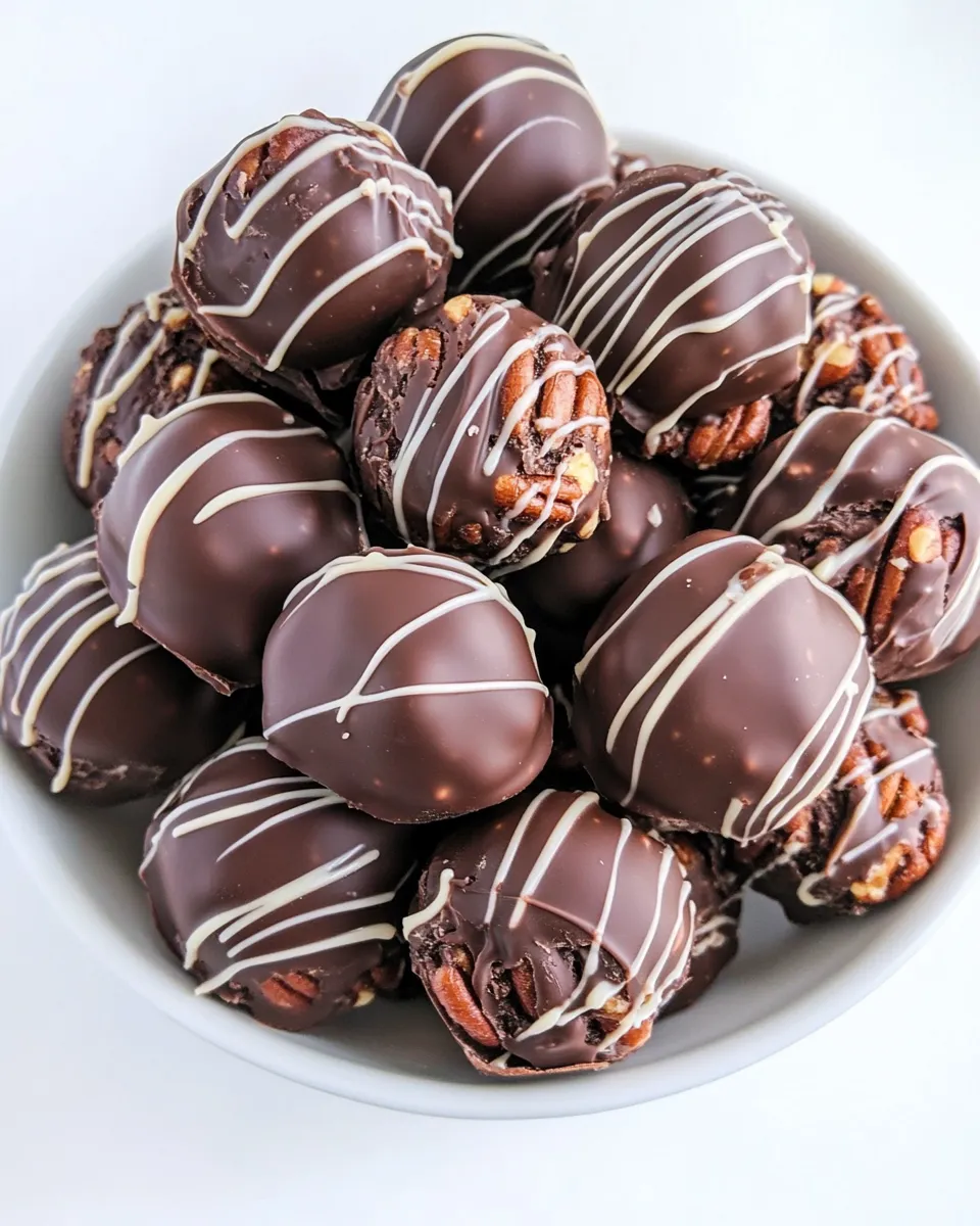 Classic Chocolate Covered Pecan Butter Truffles image