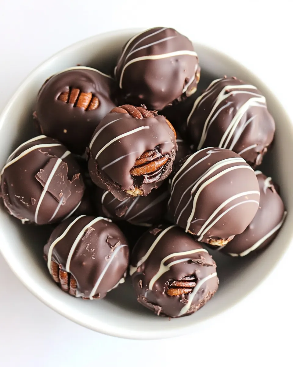 Delicious Chocolate Covered Pecan Butter Truffles recipe photo