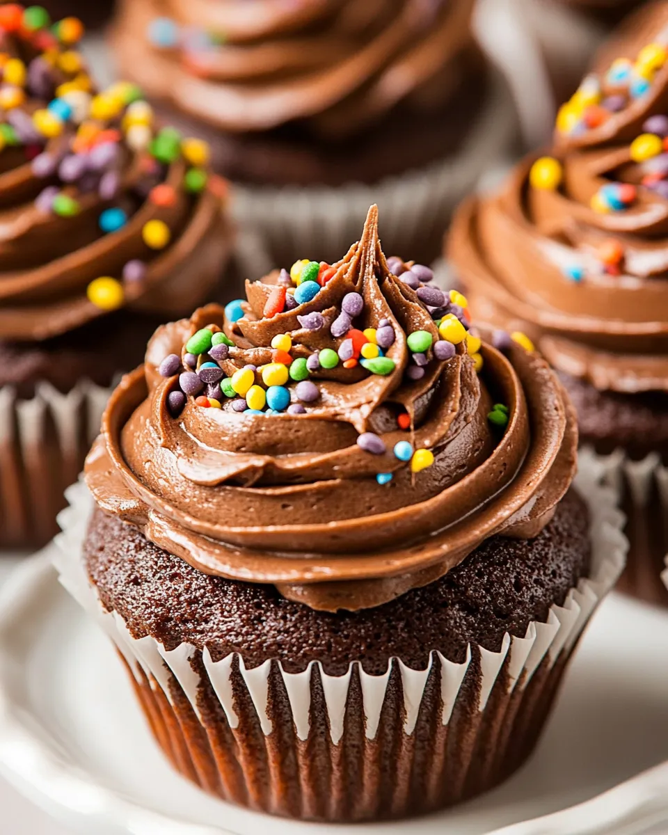 Classic Chocolate Cupcakes with Fudge Frosting image