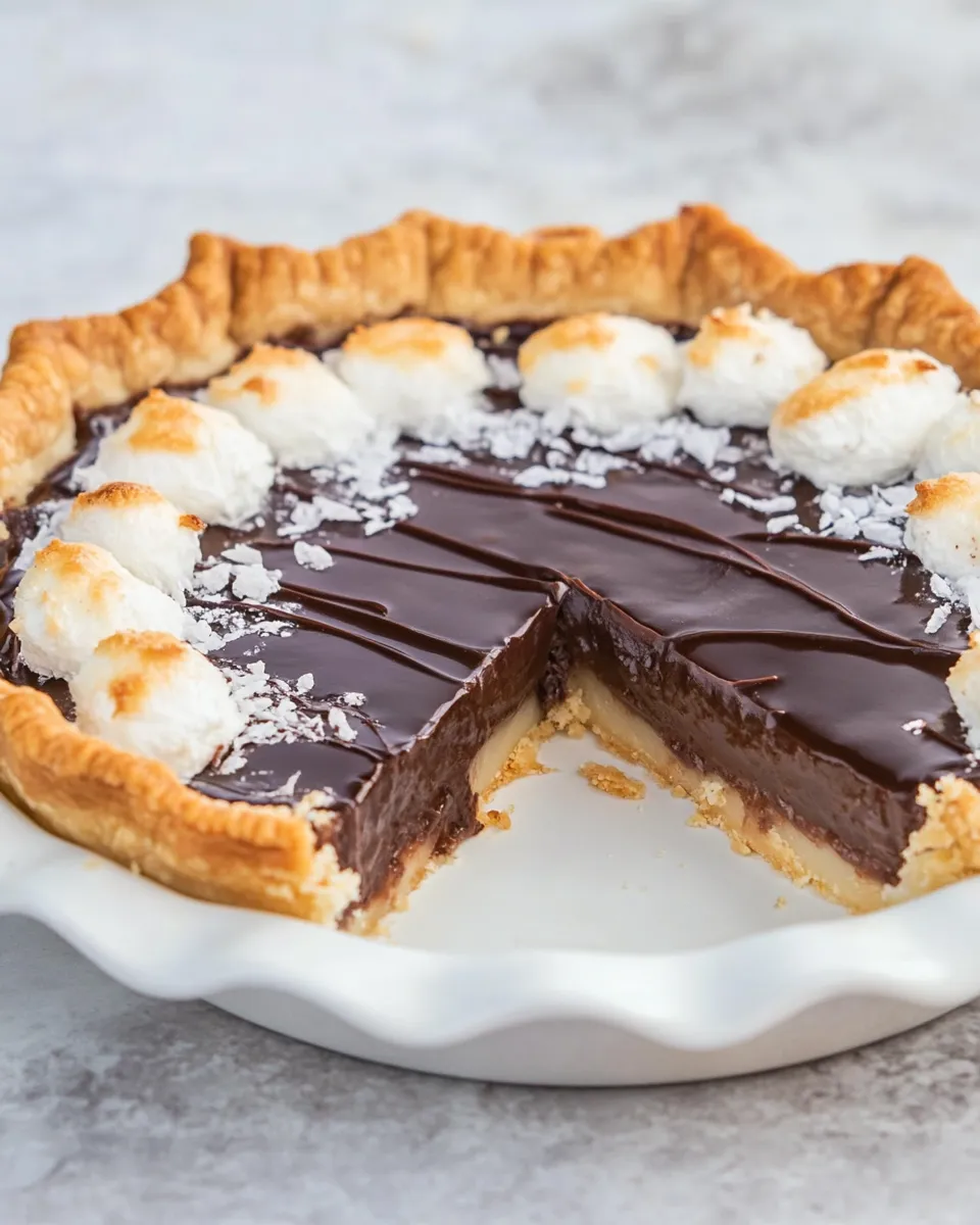 Easy Chocolate Macaroon Pie recipe photo