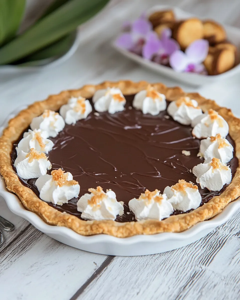 Delicious Chocolate Macaroon Pie shot