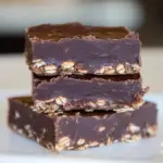 Homemade Chocolate Oatmeal Fudge Bars photo