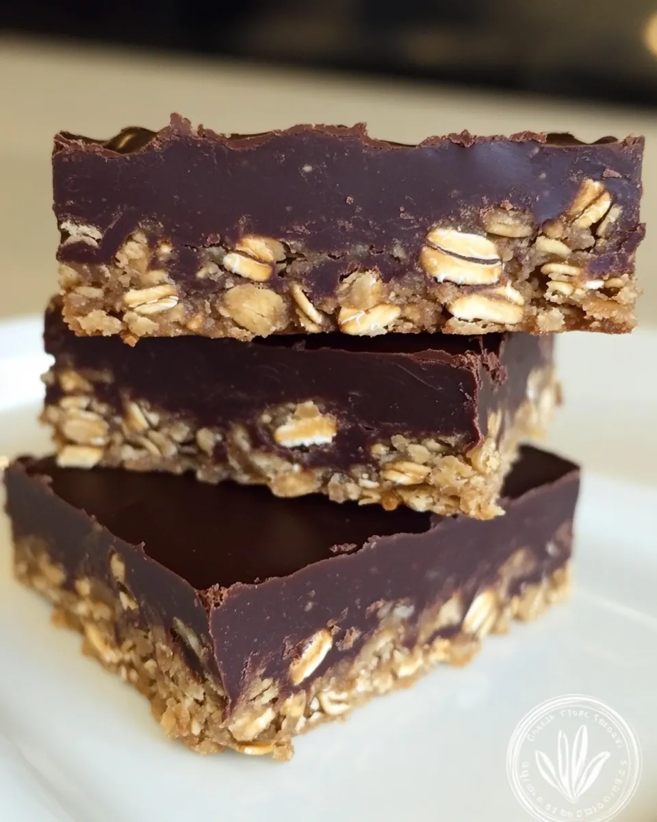 Easy Chocolate Oatmeal Fudge Bars recipe photo