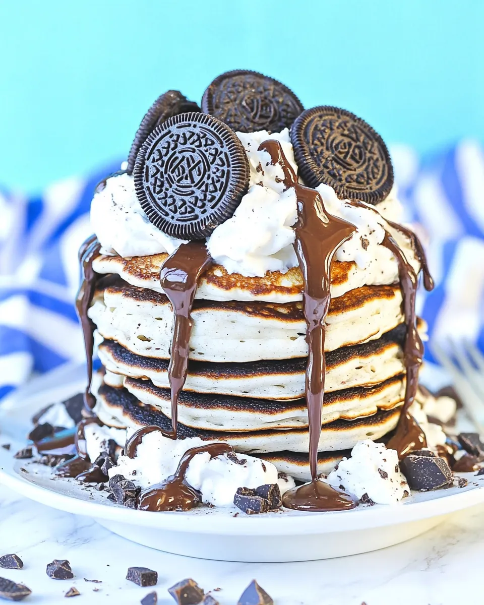 Homemade Chocolate Oreo Pancakes Recipe photo