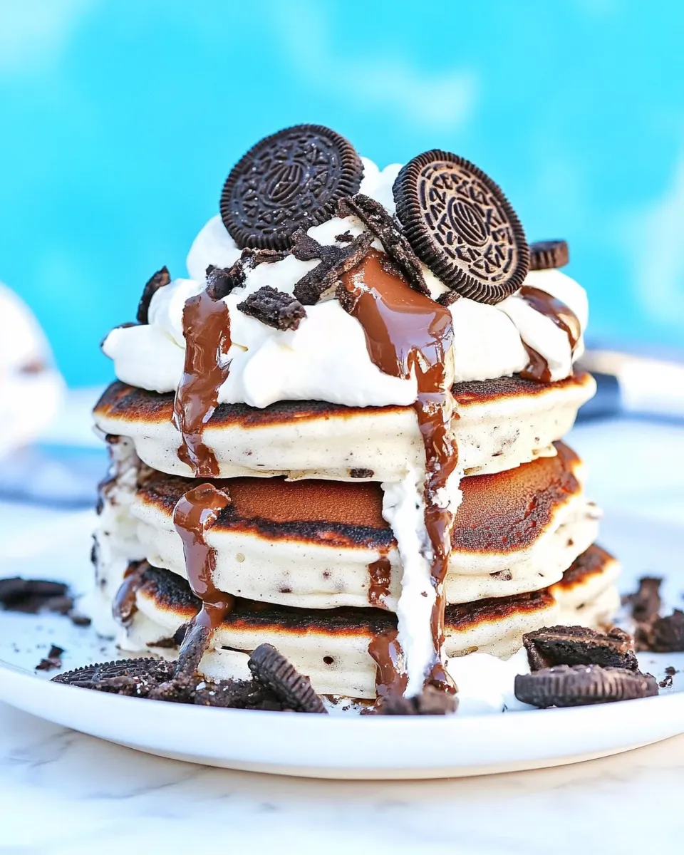 Delicious Chocolate Oreo Pancakes Recipe image