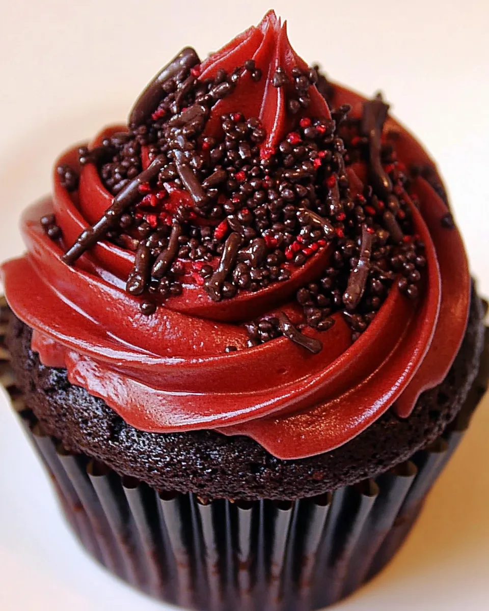 Easy Chocolate Raspberry Truffle Cupcakes recipe photo