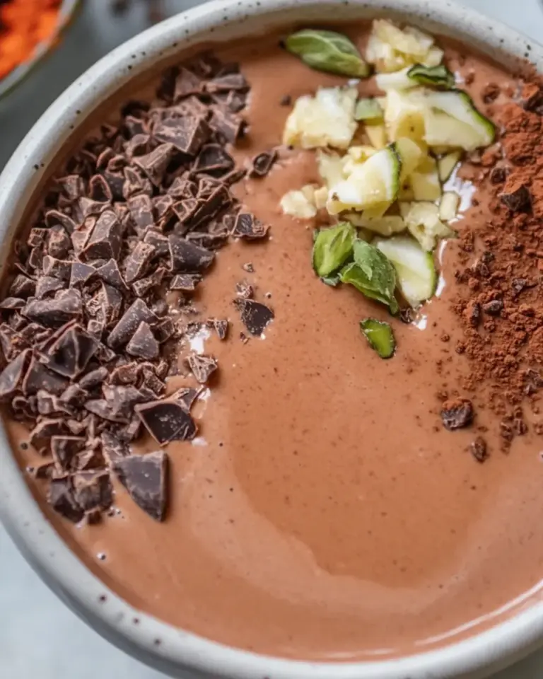 Homemade Chocolate Smoothie Bowl photo