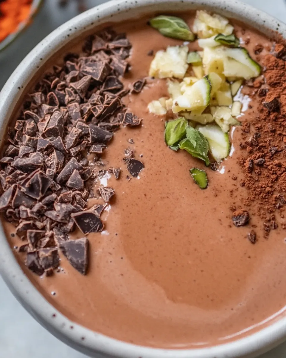 Homemade Chocolate Smoothie Bowl photo