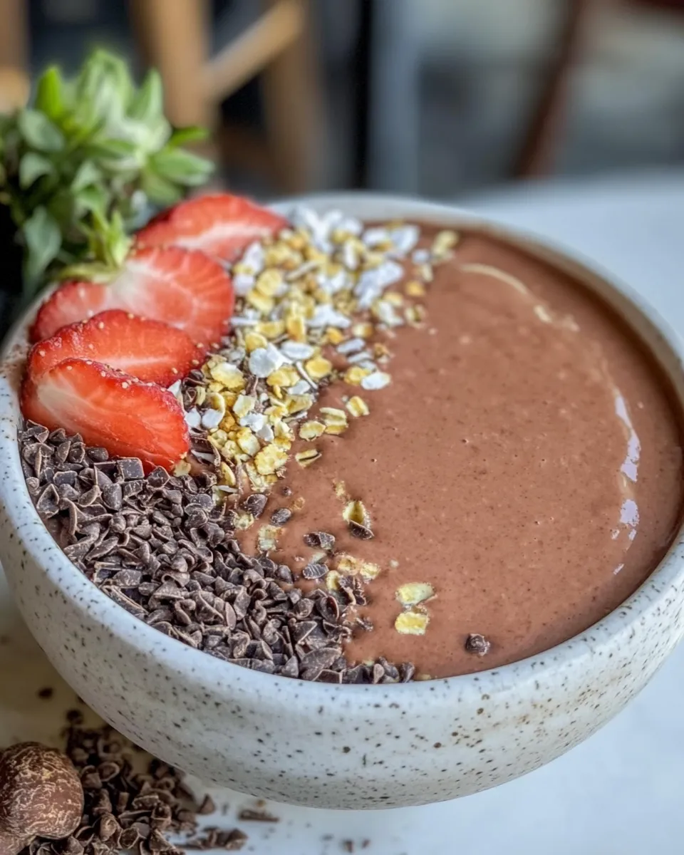 Delicious Chocolate Smoothie Bowl shot