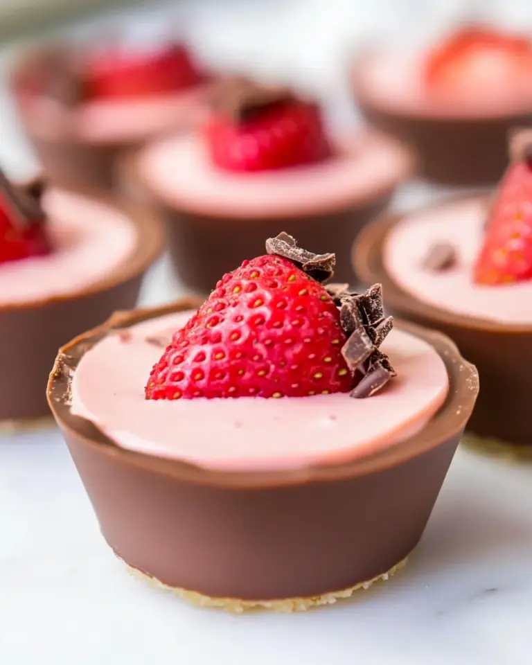 Homemade Chocolate Strawberry Cups photo