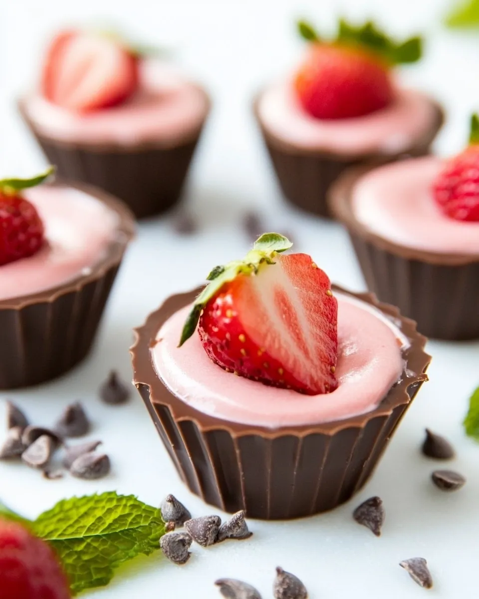 Delicious Chocolate Strawberry Cups shot
