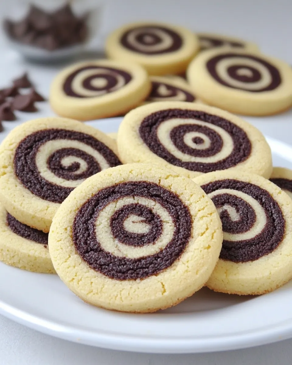 Sweet Chocolate Swirl Cookies shot