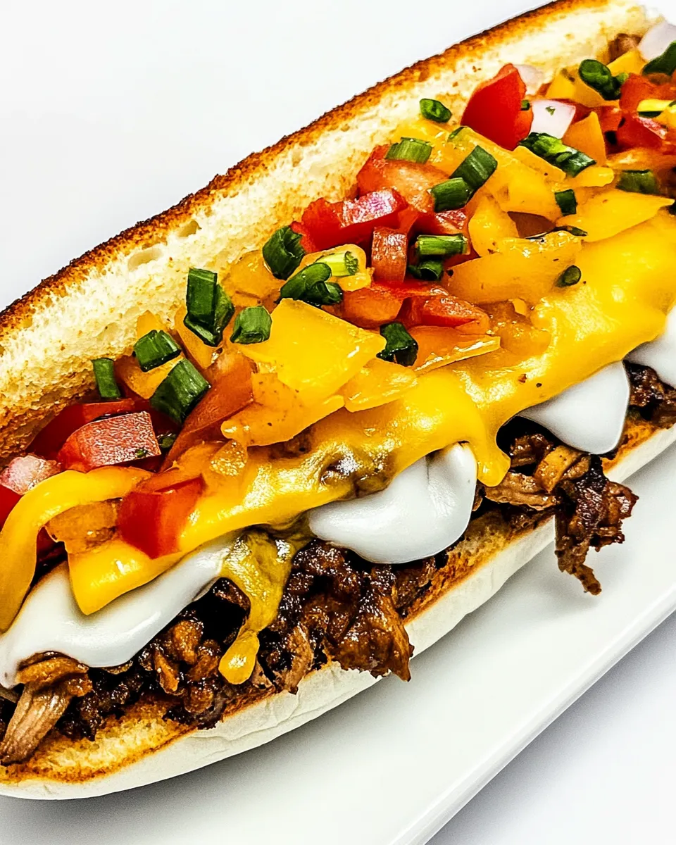 Delicious Chopped Cheese Sandwich shot