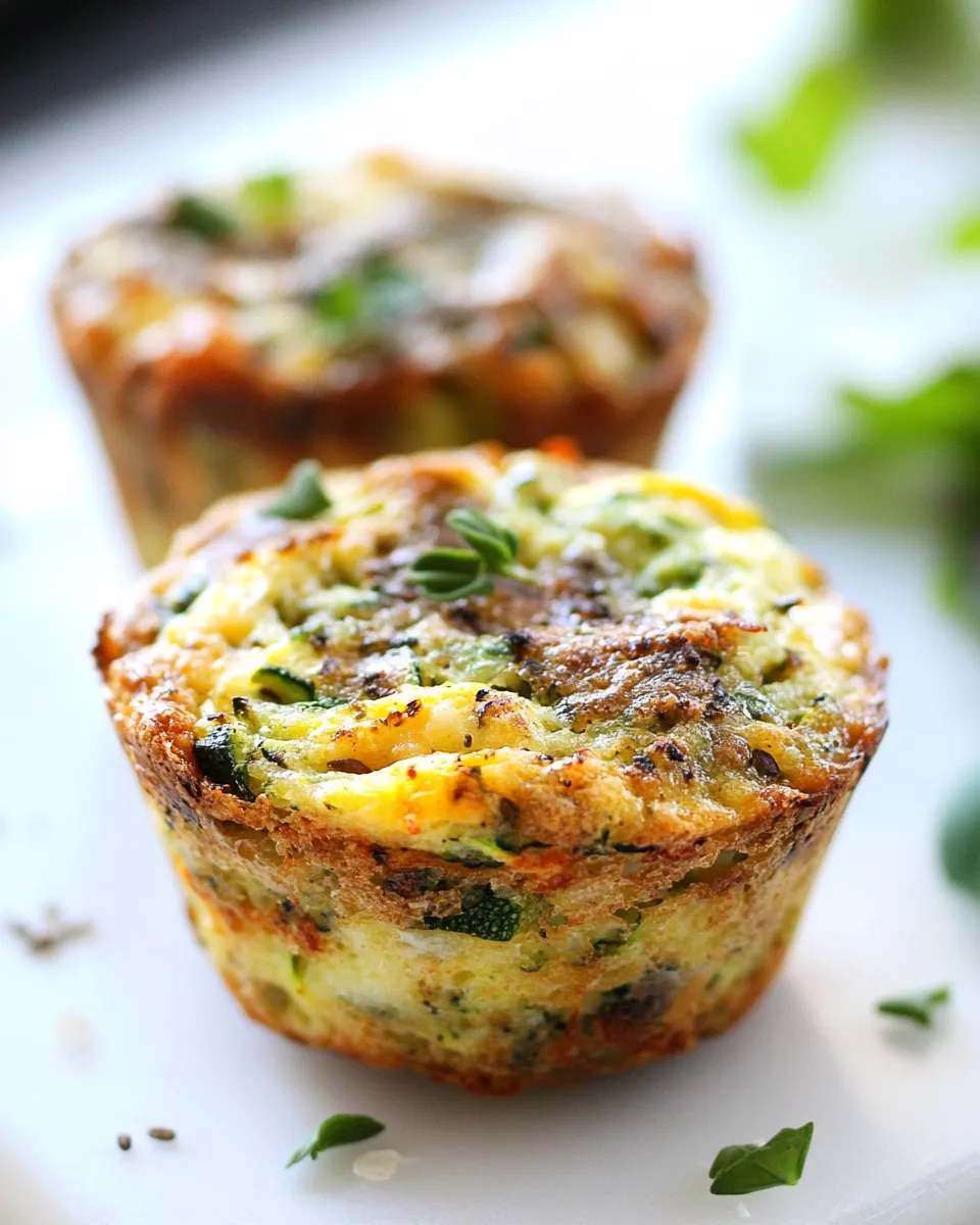 Healthy Clean Egg Zucchini Muffins shot