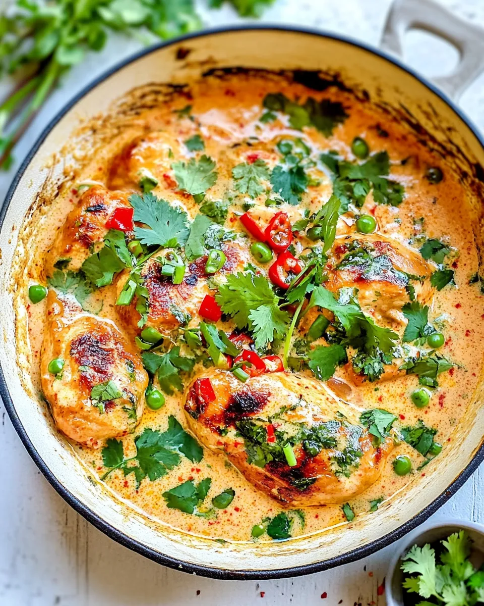 Savory Coconut Chicken Recipe food shot