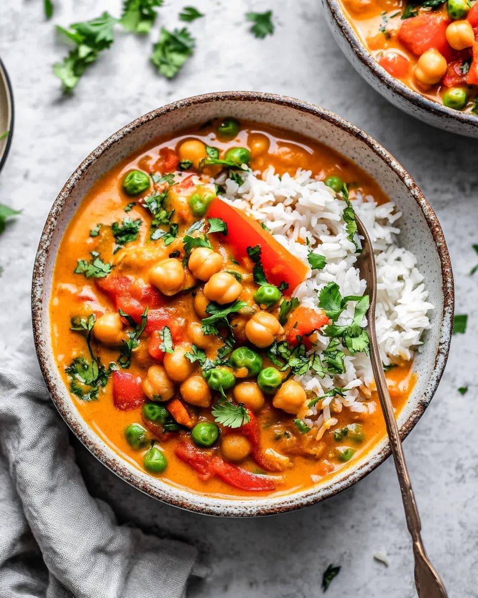 Delicious Coconut Chickpea Curry shot