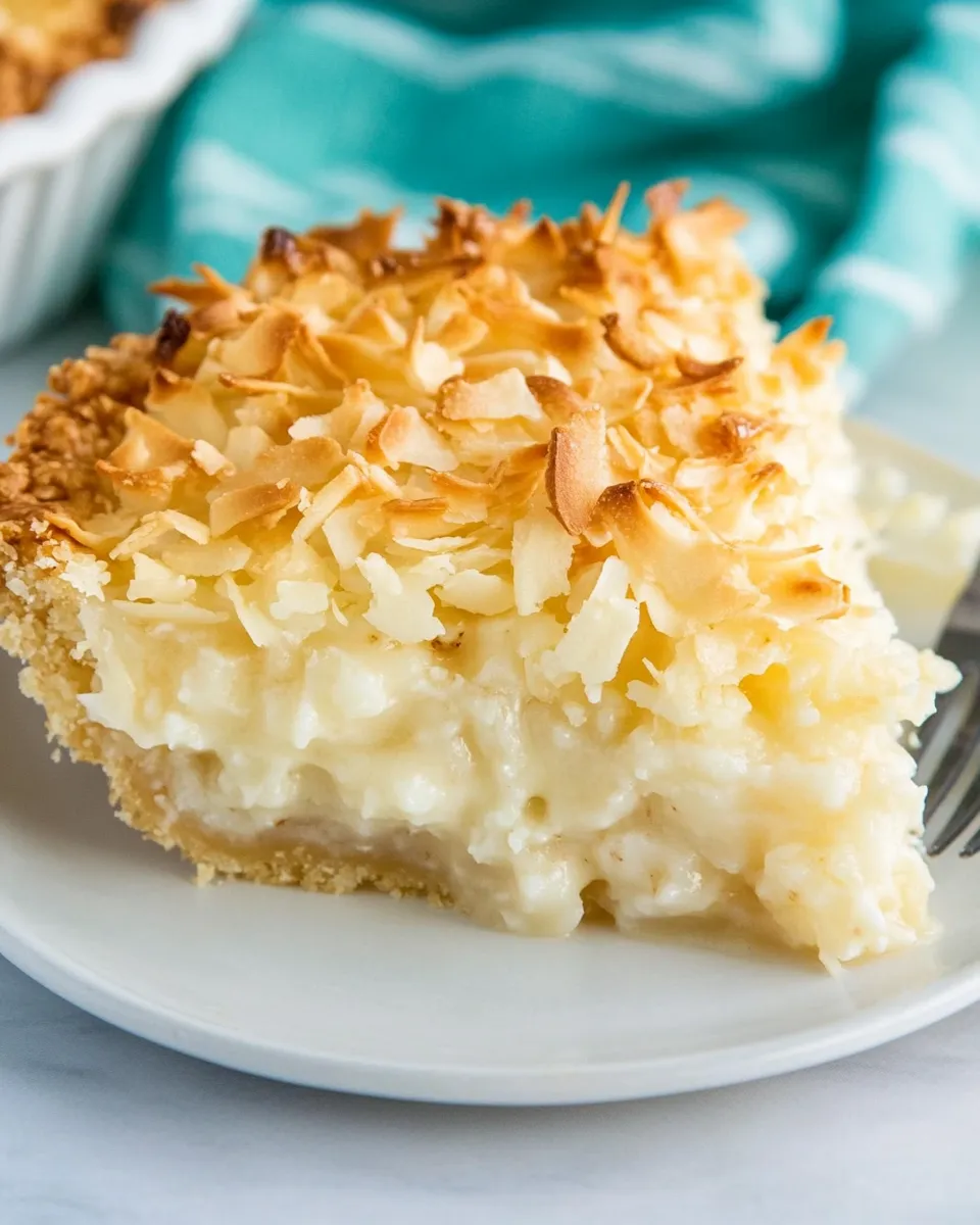 Easy Coconut Macaroon Pie recipe photo