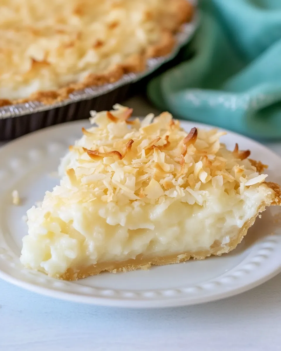 Delicious Coconut Macaroon Pie shot