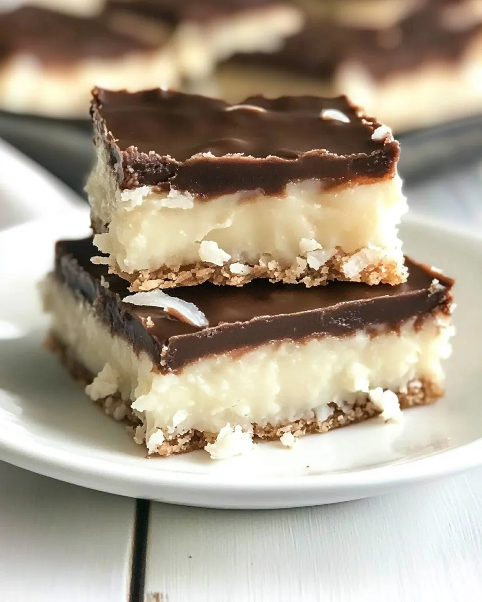 Sweet Coconut Mounds Bars dish photo